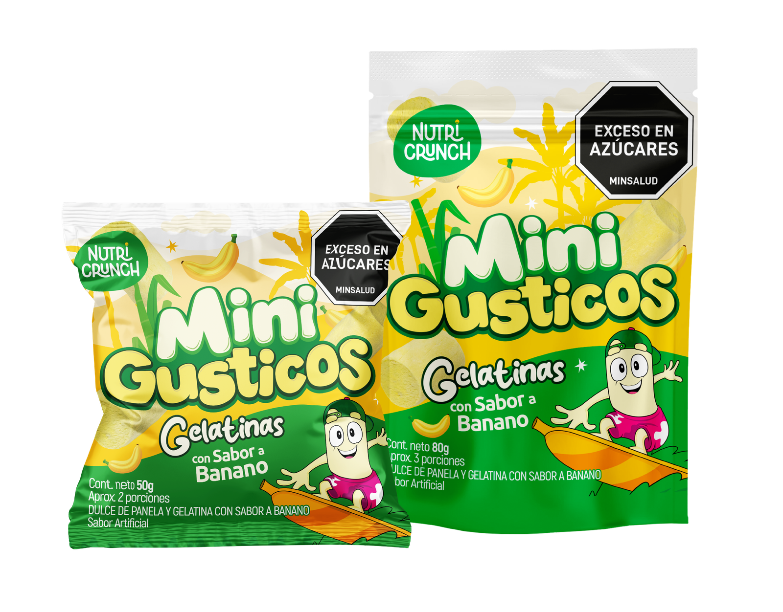 Mini Gusticos Banano 50g y 80g